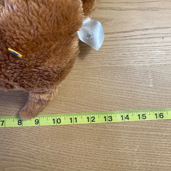 Build a Bear Workshop Puppy Dog Eye Patch Brown Curled Floppy Ear Stuffed Animal - Picture 11 of 11